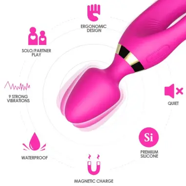 Masajeador & Vibrador Rabbit Fucsia - 9 Modos | Armony