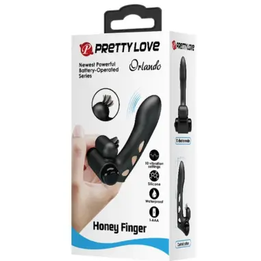 Orlando Funda de Dedo Vibrador Negro | Pretty Love