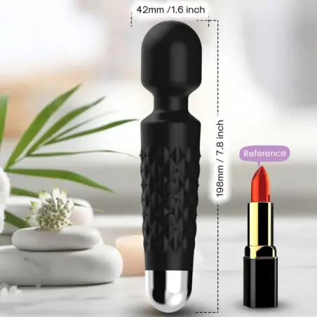 Postman Masajeador & Vibrador Cabeza Flexible Negro | Armony