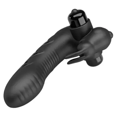 Vance Funda Dedo Vibrador Conejo Negro | Pretty Love