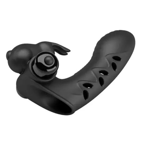 Vance Funda Dedo Vibrador Conejo Negro | Pretty Love