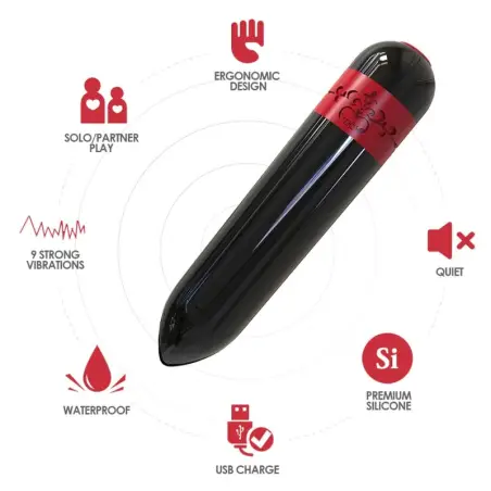 Rocket Bala Vibradora Control Remoto Negro | Armony