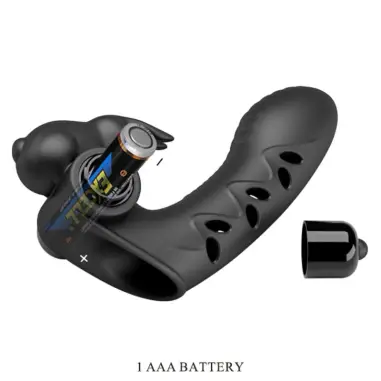 Vance Funda Dedo Vibrador Conejo Negro | Pretty Love