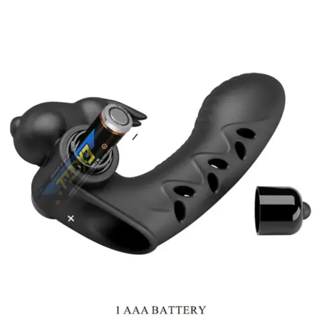 Vance Funda Dedo Vibrador Conejo Negro | Pretty Love