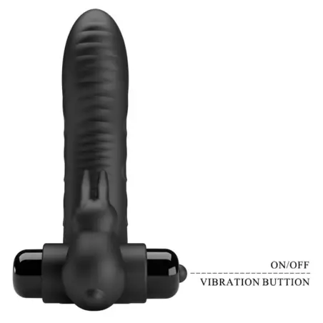Vance Funda Dedo Vibrador Conejo Negro | Pretty Love