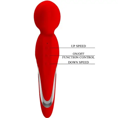 Walter Vibrador Wand Rojo - 7 Funciones | Pretty Love