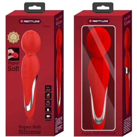 Walter Vibrador Wand Rojo - 7 Funciones | Pretty Love