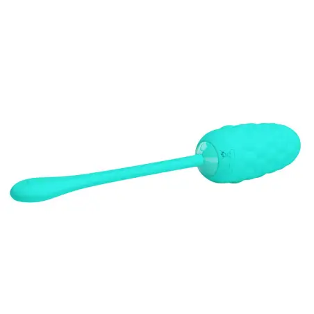 Huevo Vibrador con Textura Marina Recargable Verde Agua