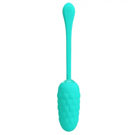 Huevo Vibrador con Textura Marina Recargable Verde Agua