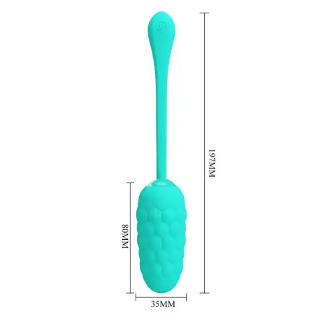Huevo Vibrador con Textura Marina Recargable Verde Agua