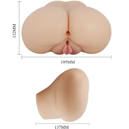 Vagina y Ano Realísticos Vibrador Luna | Crazy Bull