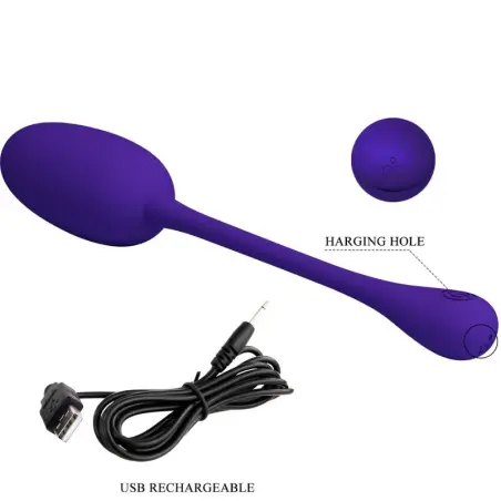Knucker Huevo Vibrador Recargable Lila | Pretty Love
