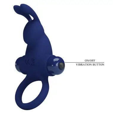 Jiro Anillo Rabbit con Vibración Azul | Pretty Love