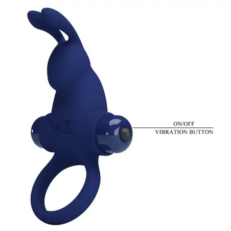 Jiro Anillo Rabbit con Vibración Azul | Pretty Love