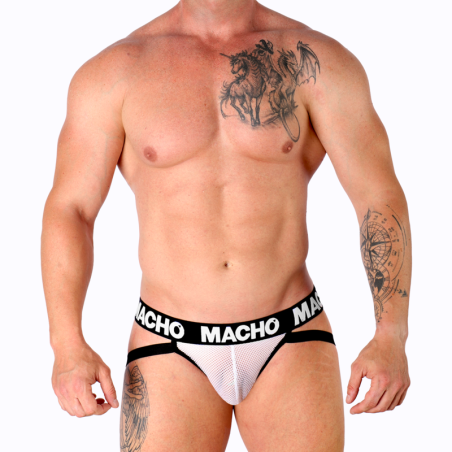 MACHO - MX26X1 JOCK REJILLA BLANCO S MACHO UNDERWEAR