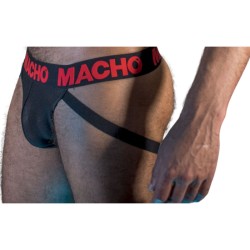 MACHO - MX26X2 JOCK NEGRO/ROJO S MACHO UNDERWEAR 2