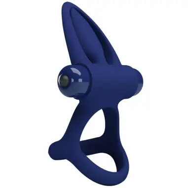 Mat Doble Anillo con Vibración & Estimulador Azul - 10 Modos