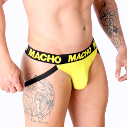 MACHO - MX25A JOCK AMARILLO LYCRA M MACHO UNDERWEAR 2