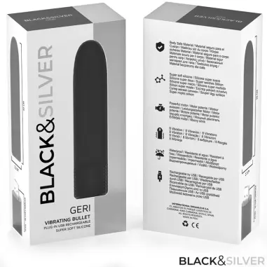Geri Bala Vibradora Recargable por USB 8 Vibraciones Negro