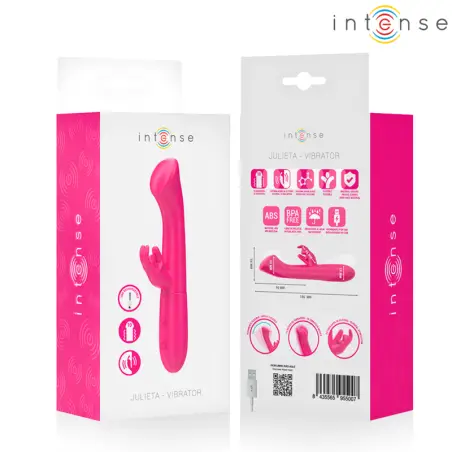 INTENSE - JULIETA VIBRADOR RABBIT 18,6 CM 10 VIBRACIONES ROSA