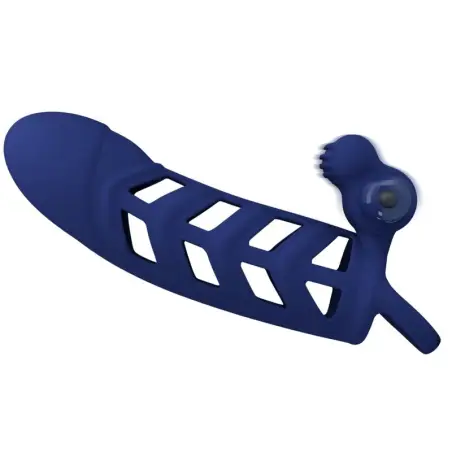 Altaf Anillo Vibrador con Funda de Silicona Azul