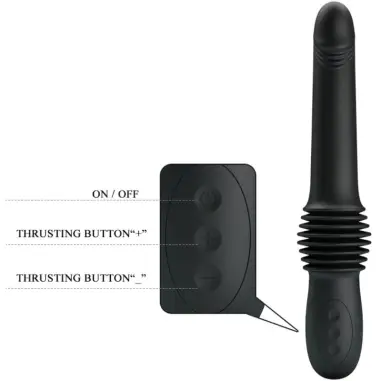 Pazuzu Vibrador 3 Modos de Empuje Negro | Pretty Love