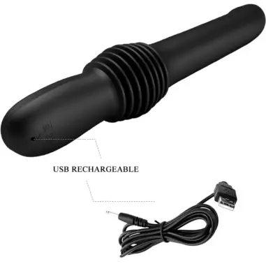 Pazuzu Vibrador 3 Modos de Empuje Negro | Pretty Love