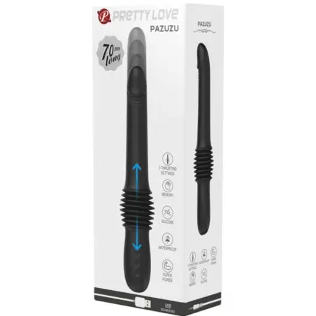 Pazuzu Vibrador 3 Modos de Empuje Negro | Pretty Love