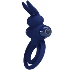 PRETTY LOVE - DAREY DOBLE ANILLO VIBRADOR RABBIT AZUL 2