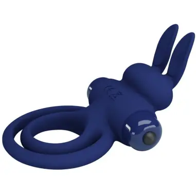 Darey Doble Anillo Vibrador Rabbit Azul | Pretty Love