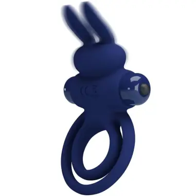 Darey Doble Anillo Vibrador Rabbit Azul | Pretty Love