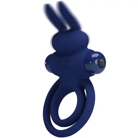 Darey Doble Anillo Vibrador Rabbit Azul | Pretty Love