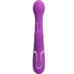 PRETTY LOVE - DEJON VIBRADOR RABBIT MULTIFUNCIÓN 3 EN 1 MORADO 2