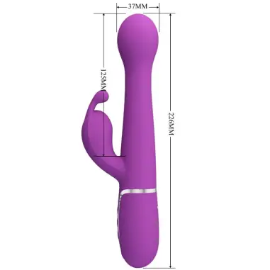Dejon Vibrador Rabbit Multifunción 3 en 1 Morado - 7 Modos