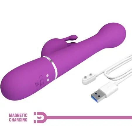 Dejon Vibrador Rabbit Multifunción 3 en 1 Morado - 7 Modos