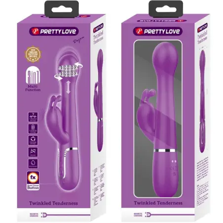 Dejon Vibrador Rabbit Multifunción 3 en 1 Morado - 7 Modos
