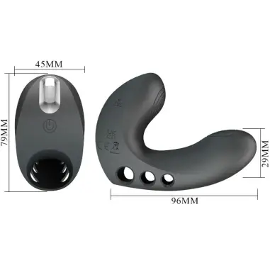 Camelia Vibrador de Dedo 7 Vibraciones Negro | Pretty Love