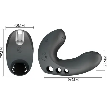 Camelia Vibrador de Dedo 7 Vibraciones Negro | Pretty Love