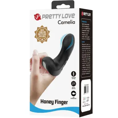 Camelia Vibrador de Dedo 7 Vibraciones Negro | Pretty Love