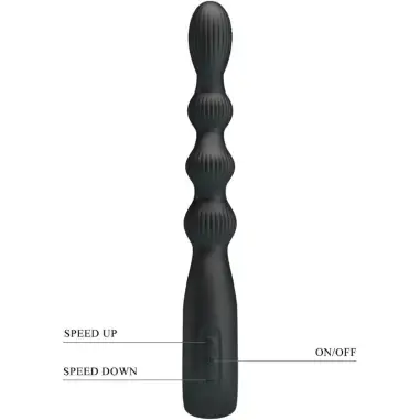 Federer Vibrador Anal 12 Vibraciones Negro | Pretty Love