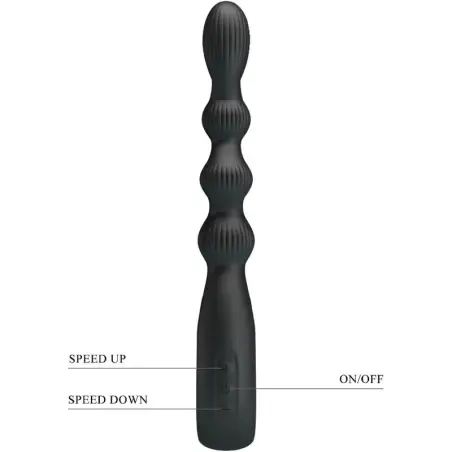 Federer Vibrador Anal 12 Vibraciones Negro | Pretty Love