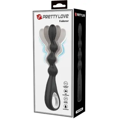 Federer Vibrador Anal 12 Vibraciones Negro | Pretty Love