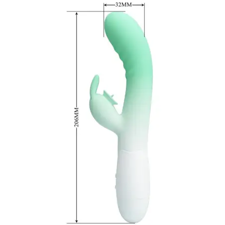 Cerberus Vibrador Rabbit 3O Vibraciones Verde | Pretty Love