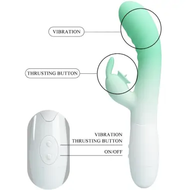 Cerberus Vibrador Rabbit 3O Vibraciones Verde | Pretty Love