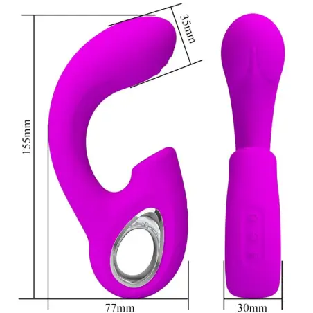 Sibel Vibrador Punto G + Estimulador Clítoris 10 Vibraciones