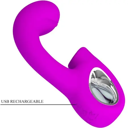 Sibel Vibrador Punto G + Estimulador Clítoris 10 Vibraciones