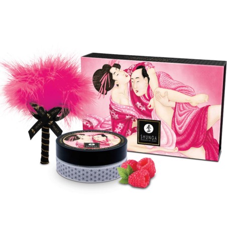 SHUNGA - KIT POLVOS DE MASAJE COMESTIBLE FRAMBUESA SHUNGA BODY POWER
