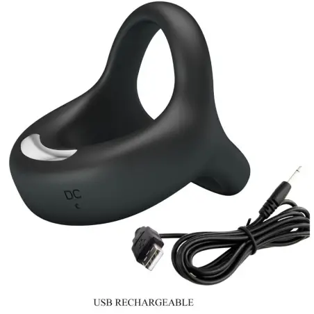 Elliott Anillo Vibrador Negro - 10 Modos | Pretty Love