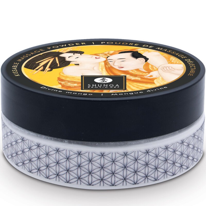 SHUNGA - KIT POLVOS DE MASAJE COMESTIBLE MANGO 
