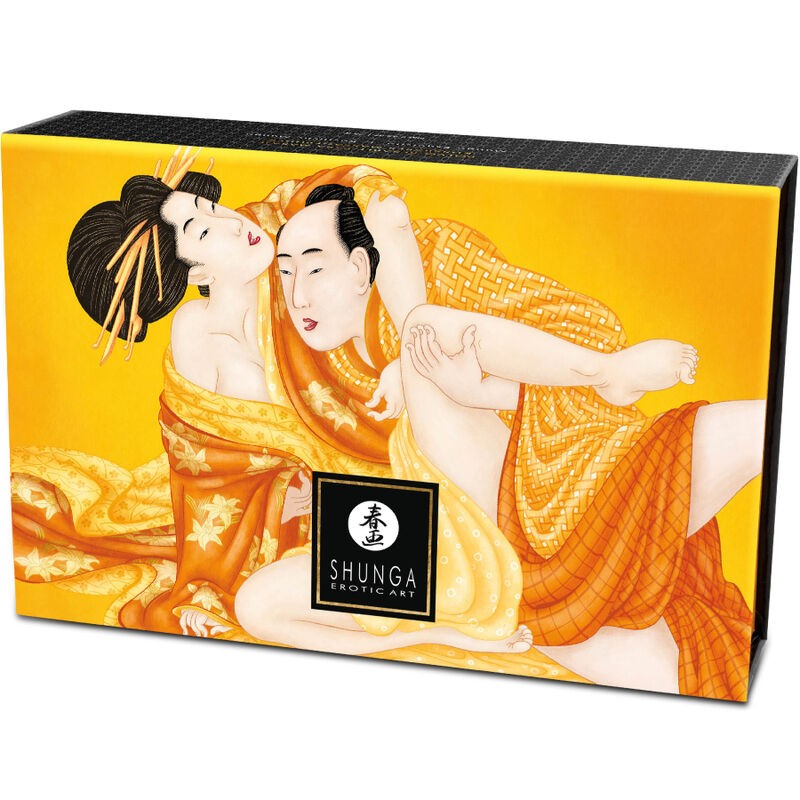 SHUNGA - KIT POLVOS DE MASAJE COMESTIBLE MANGO 